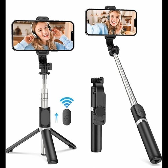 Live broadcast selfie stick hand held tripod with detachable wireless re… - Picture 1 of 14